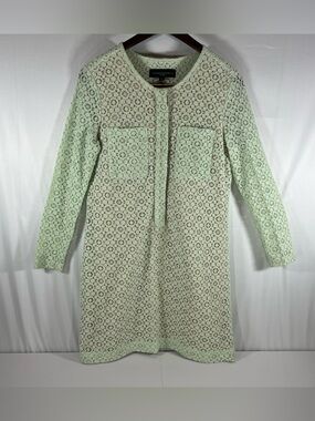 Victoria Beckham for Target Mint Green Lace Long Sleeve Shift Dress